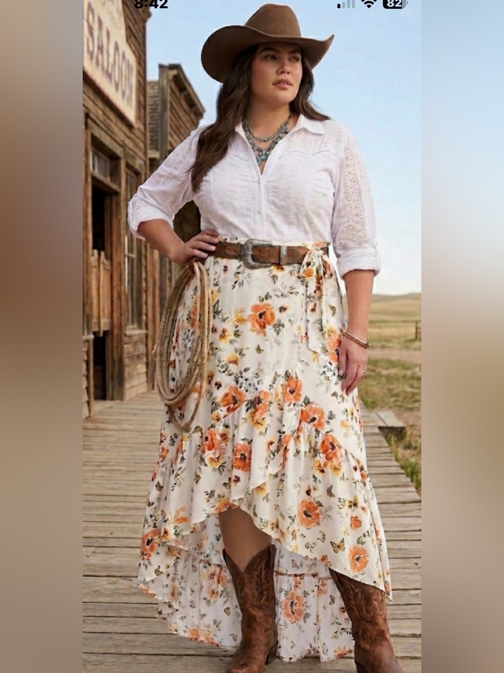 Torrid Floral 🌼 Butterfly 🦋 Print Hi-Low Wrap Skirt | Size 3 (3X) Boho Maxi